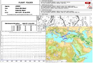 Pilot flight folder with MESSIR-AERO